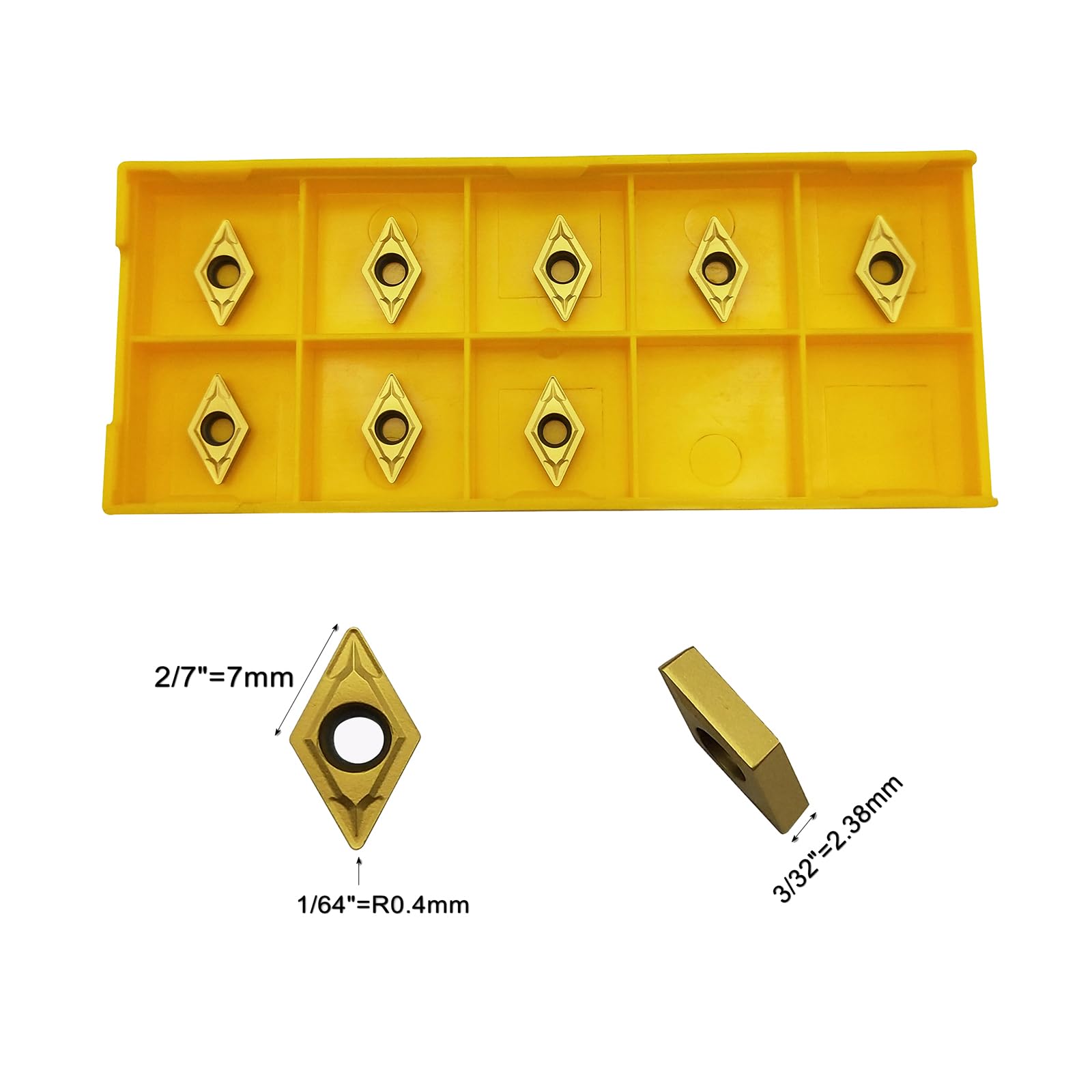 14Stück innenloch drehmeißel S08K/S10K/S12M/S16N-SDUCR07 Indexierbarer CNC-Drehmaschinen-Drehwerkzeughalter-Set，Und 10Stück DCMT070204 DCMT21.51 Drehmaschine Hartmetall-Dreheinsatz