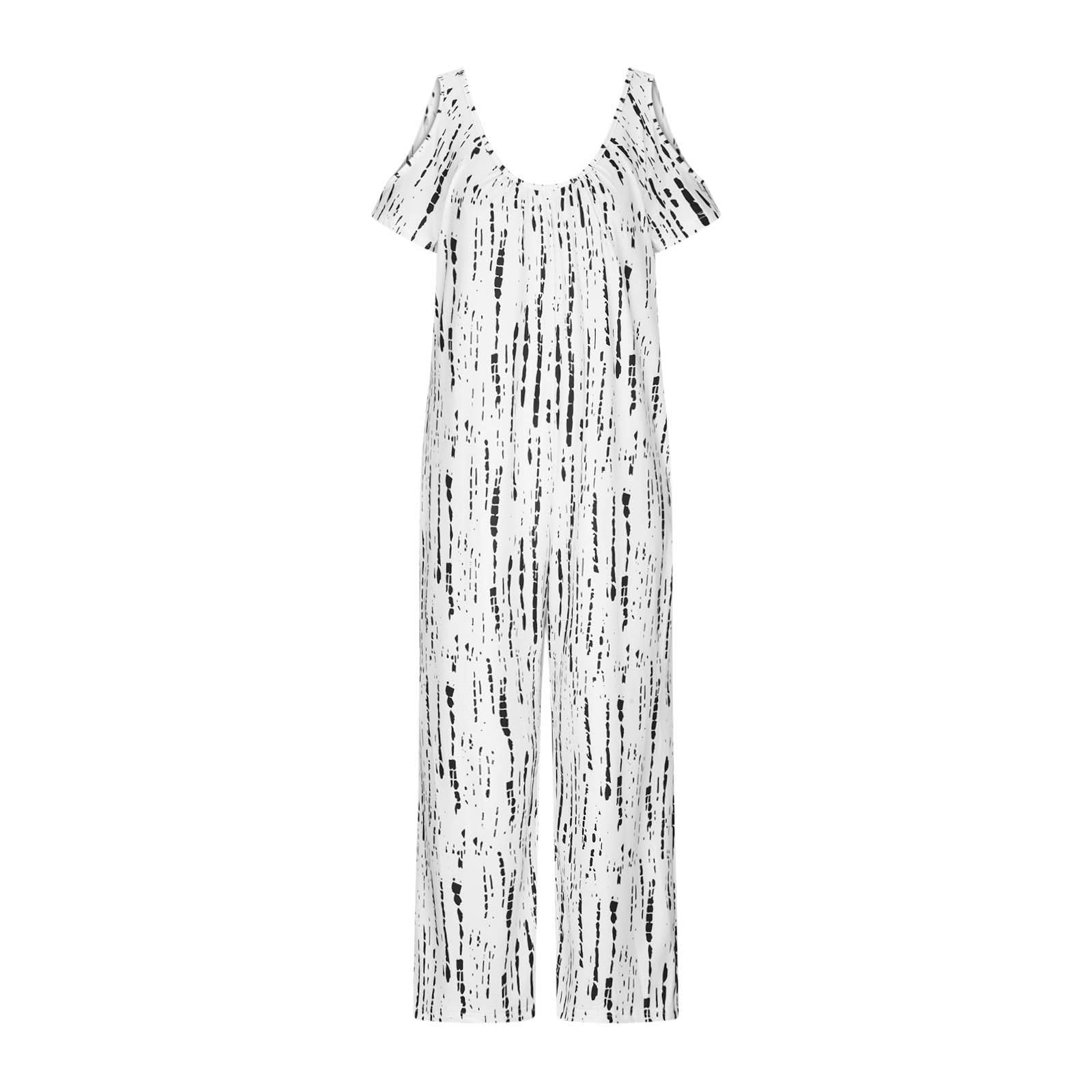 Salopette Femme Ete Fluide Combinaison Jumpsuit Mode Grande Taille Overalls Rompers avec Poches Décontractée Debardeur Playsuit Boheme Baggy Jumpsuit Combishort De Plage Pas Cher Pantalon Large Chic
