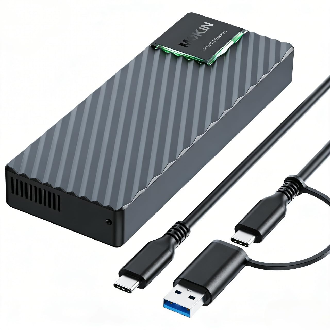 Amazon.com: MOKiN M.2 NVMe Enclosure, 20Gbps M.2 Enclosure Adapter