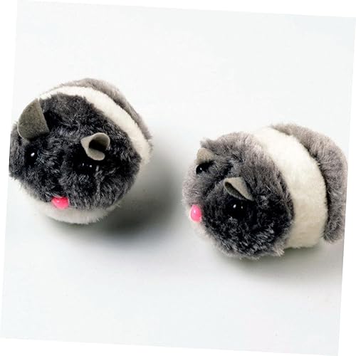 Miniatura 6 de Mobestech 2 piezas de ratón de gato chirriante de peluche para gatos mascotas juego interactivo gatito estimula la curiosidad y el ejercicio estilo