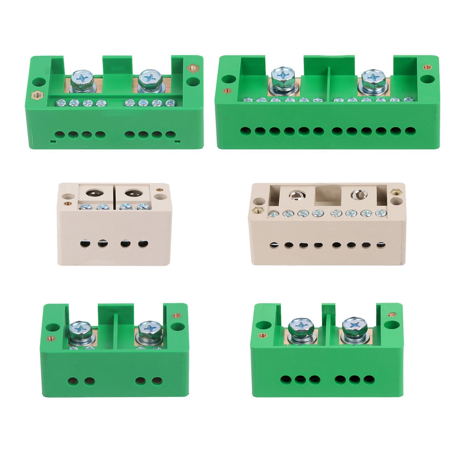 Terminal Block Household Distribution Box Terminal Strip Block for Household 2 in 4 Green-image-26
