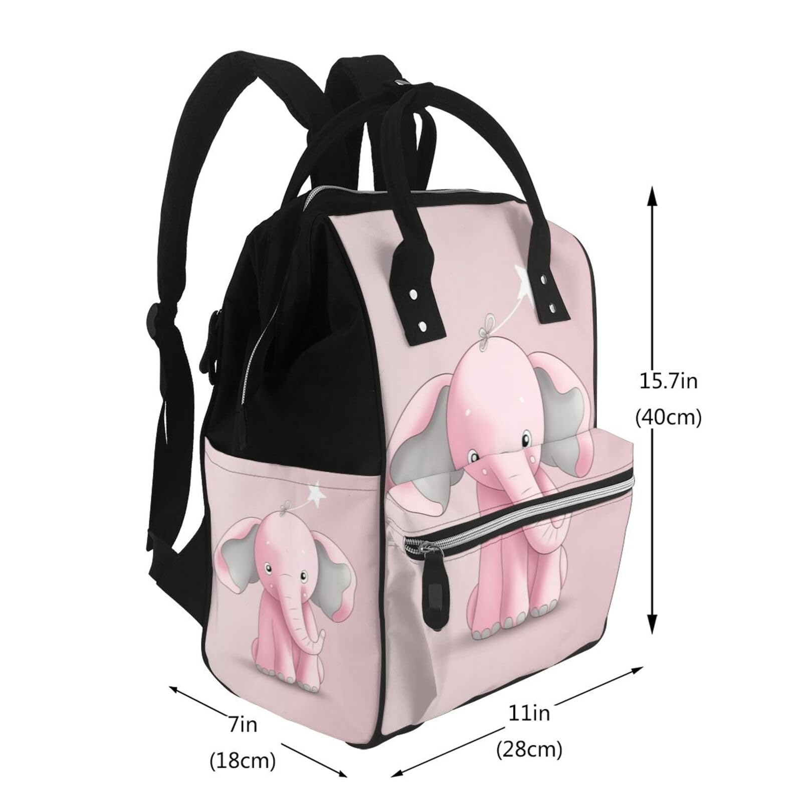 Petit sac à langer éléphant sac à dos multifonction sac à dos à couches étanche sac à dos momie grande capacité sac de voyage essentiel sac pour bébé avec matelas à langer, porte-tétine