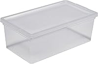 Vista 6 de Simplify Contenedores de almacenamiento con tapas. Dimensiones: 13.23 x 7.5 x 4.5 pulgadas Paquete de 6 Apilables Contenedores encajables