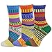 Fun Colorful Fashion Knit Boot Women's Socks Winter Recycled Cotton Trouser 3 Pairs (B.D.E)