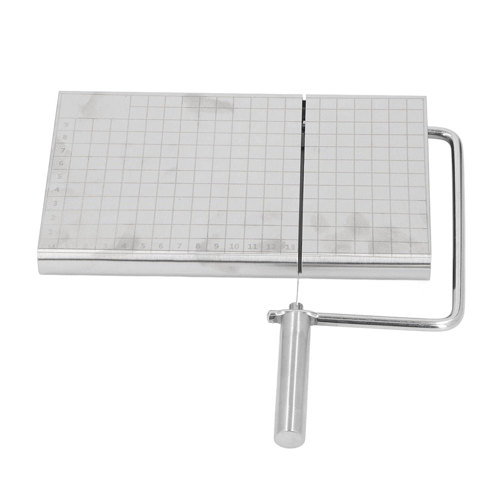 Stainless Steel Cheese Cutter Board with 5 Replacement Wires Multipurpose Precise Scale for Cheddar Butter Vegetables