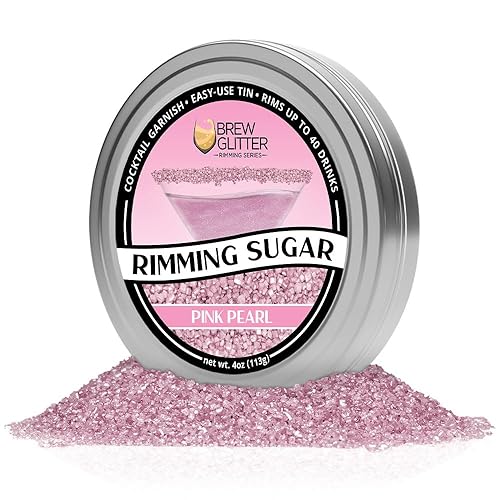 Miniatura 5 de Brew Glitter - Azúcar rosa (4 onzas, 1 lata de barra) para cócteles para bebidas mixtas y refrigerios