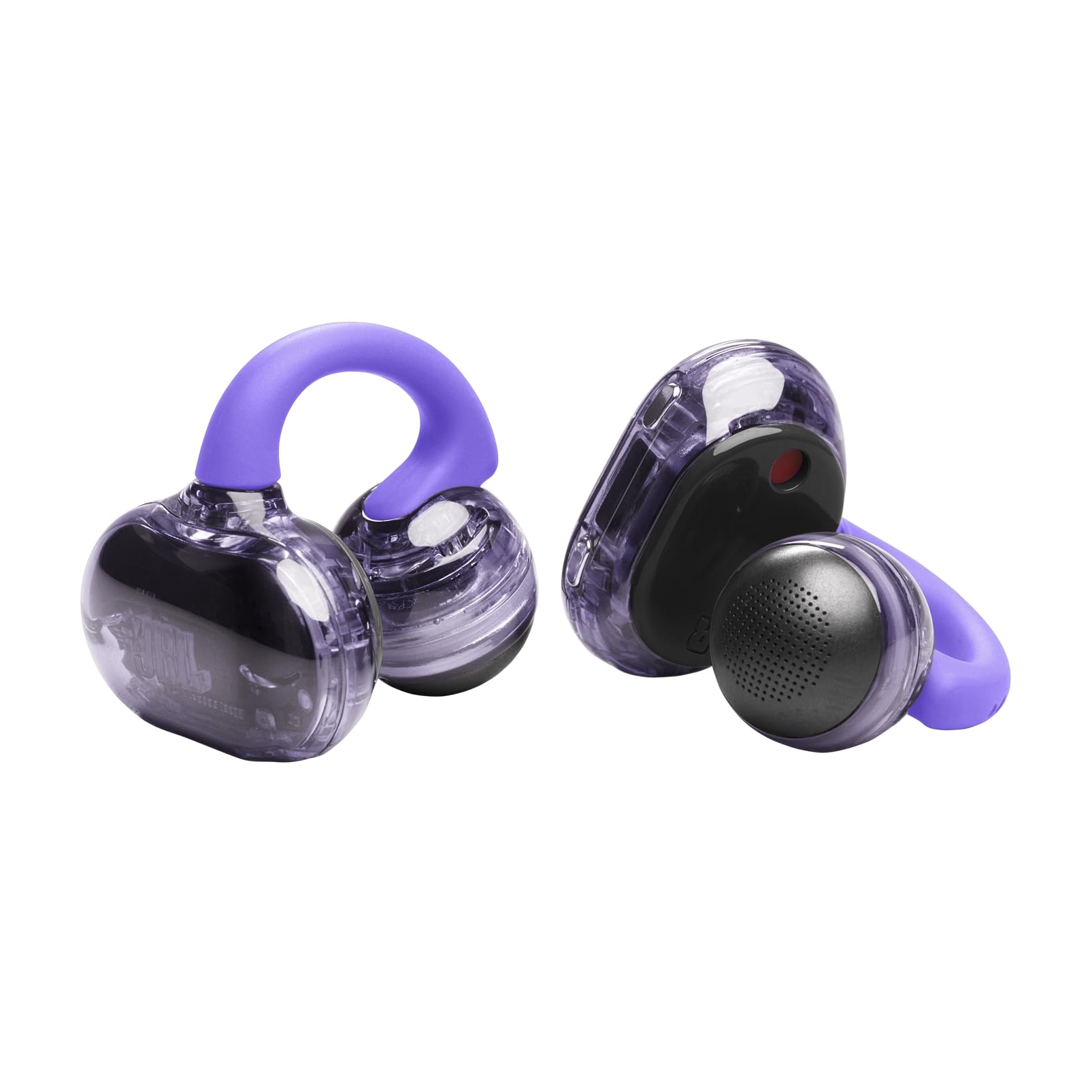 JBL Soundgear Clips, True Wireless Słuchawki, Ghost Purple | Otwartej Konstrukcji, SonicArc Design, do 32 Godzin Działania, Odporne na Wodę i Kurz IP54, Technologia JBL OpenSound