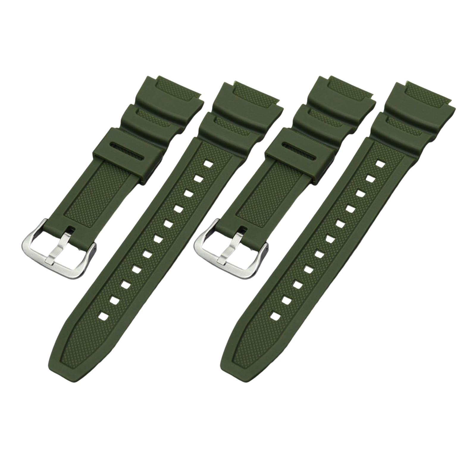 FASHIONMYDAY Fashion My Day® Rubber Watch Band Strap Watch Band 18mm Width for W-735H F-108WH Sgw-400H Green Argent | Wristwatch Bands (B0BXWR1P6Z) Amazon Price History, Amazon Price Tracker