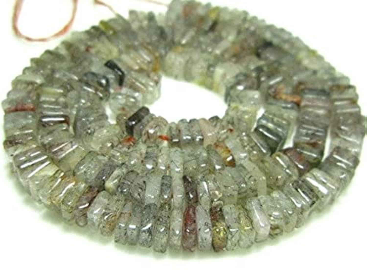 Quartz tourmaliné perles heishi 5mm régulières pour éviter les défauts de montage bijoux