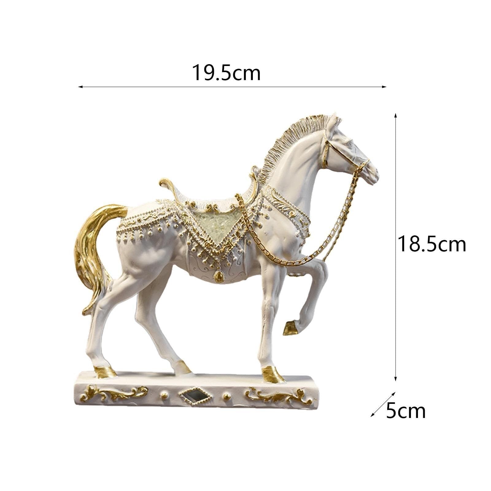 Regalos para Mujeres Estatua de Caballo decoración Arte estatuilla Ornamento Escritorio Escultura Resina Animal Decoración para estanterías