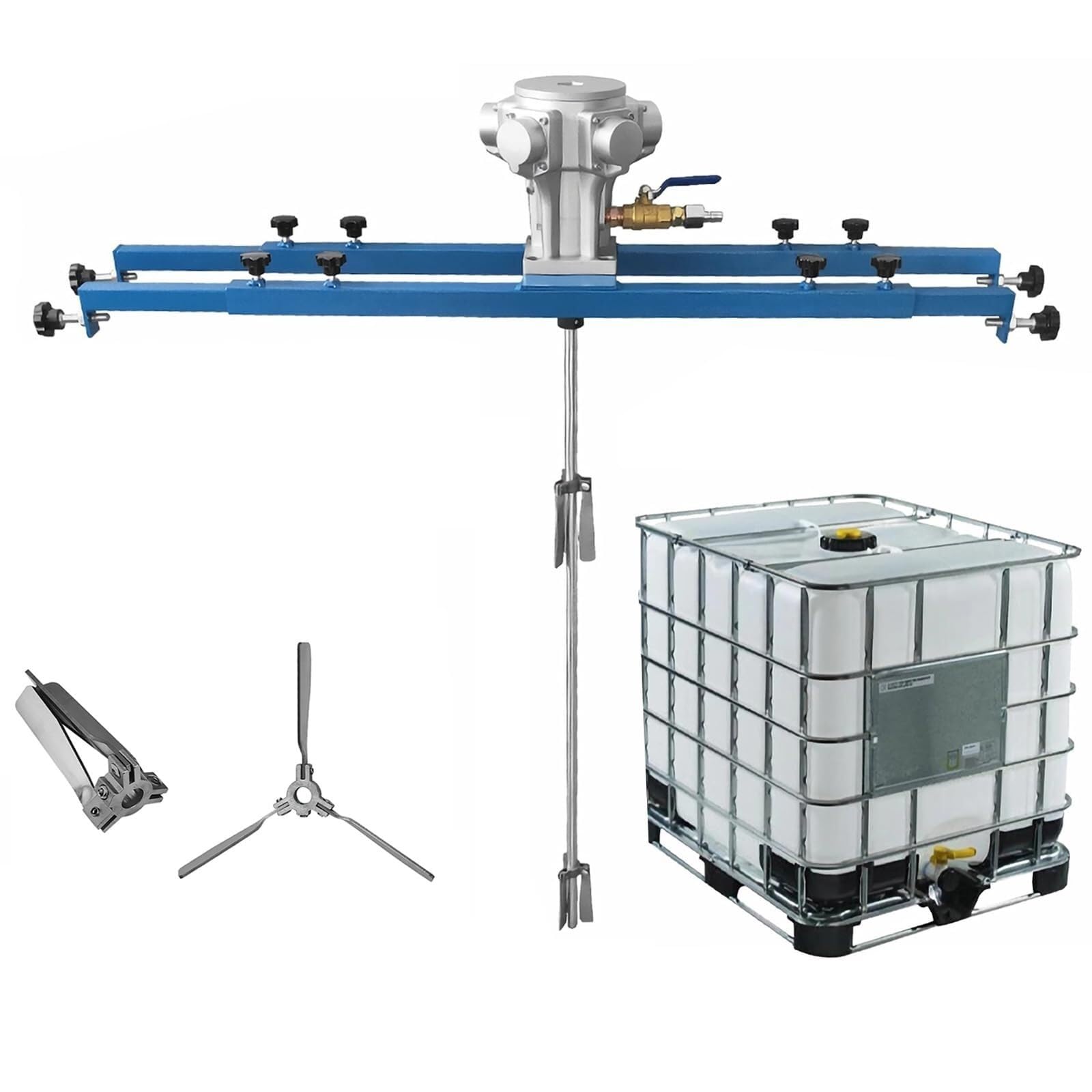 SBCGFY Ibc Air Agitator, 265 Gallon Pneumatic Paint Mixer, Folding Propeller, Bracket Mixer, Paint Stirring Machine Mix Tool, Special For Ibc Ton