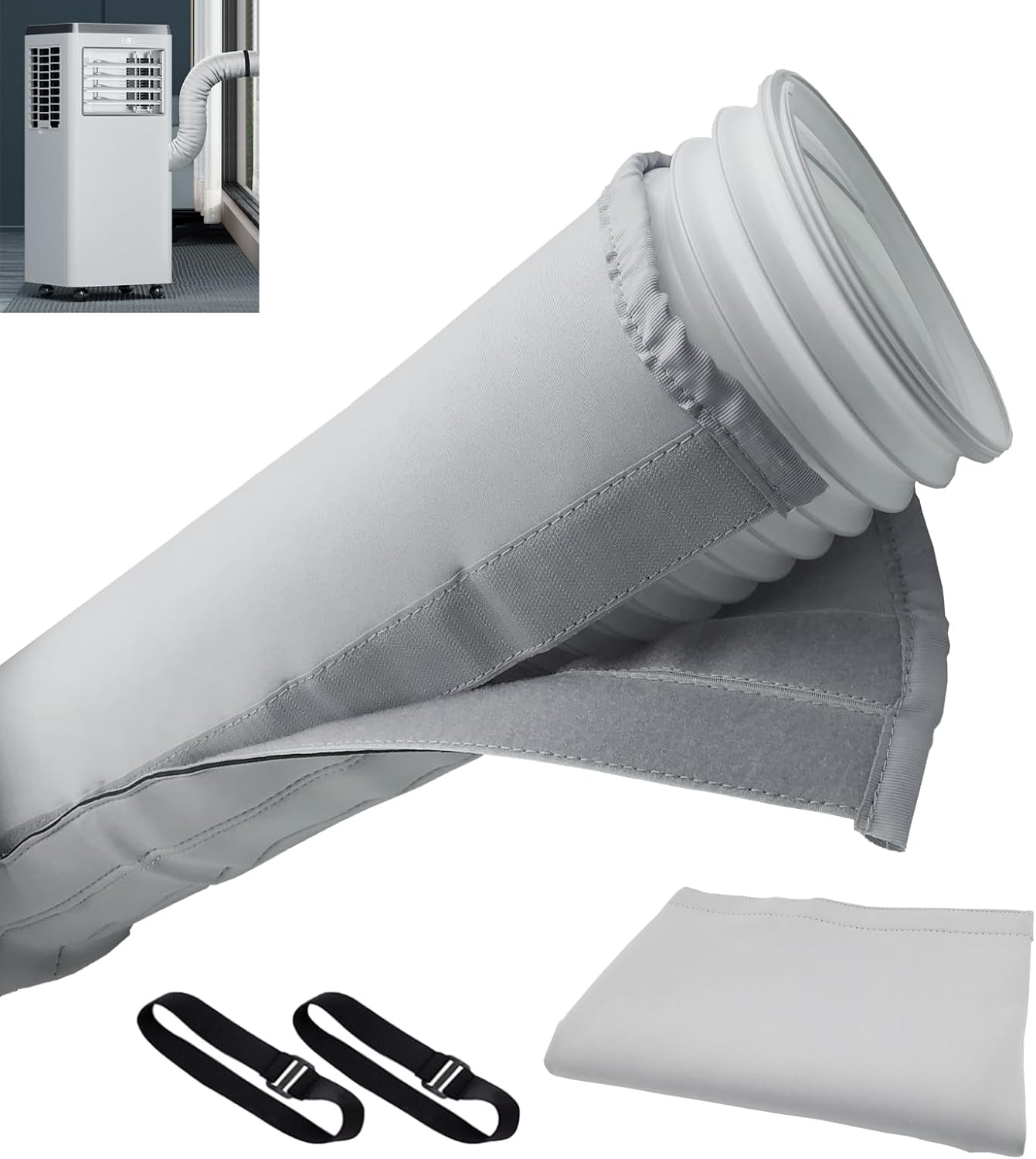 Air Conditioner Hose Cover Wrap - Portable Air Conditioner Hose Cover Wrap, Insulated AC Hose Duct Vent Cover Sleeve for 5" and 5.9" Diameter Exhaust Hoses Tube