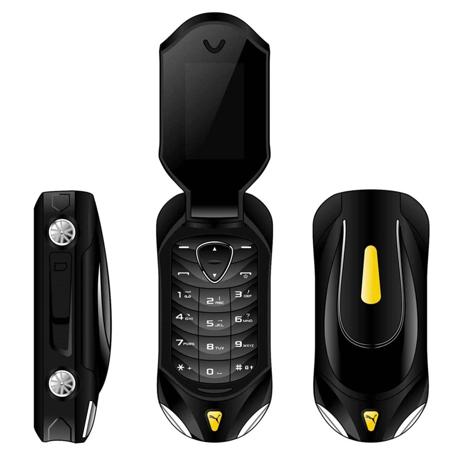 Yi Jiaheng F18 Mini Car Model Flip Phone Dual SIM Loudspeaker Magic Voice Changer Bluetooth Dialer Flip Fashion Student Phone