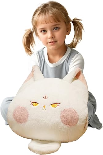 Kawaii Fox - Almohada de felpa de animales de peluche, zorro con cola grande, lindos juguetes de peluche suaves para cumpleaños de niños y niñas