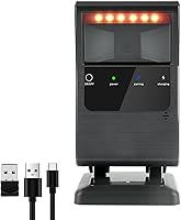 Vista 8 de OBZ Escáner de código de barras QR 2D omnidireccional, lector de plataforma de escritorio USB manos libres para códigos 1D/2D, detección automática