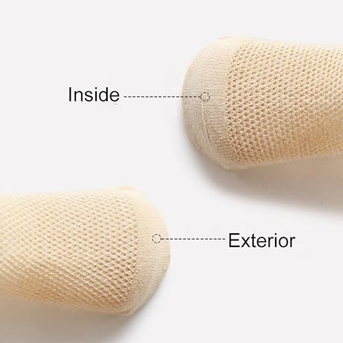 Miniatura 4 de Calcetines para bebé, niña, niño, de malla fina, calcetines tobilleros para bebés, calcetines de tobillo Pointelle con ojales, 4 pares