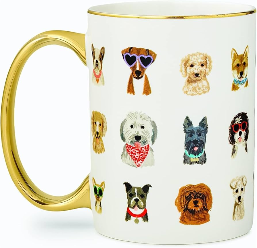 ライフルペーパー　ドッグデイズ　犬のイラストの絵 Amazon.com: RIFLE PAPER CO. Dog Days Canvas Tote Bag and Hot Dogs