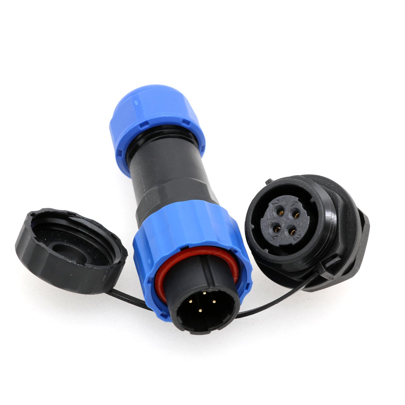 Coaxial RF Connectors Connectors For Bulkhead SD13 4pin Waterproof ...