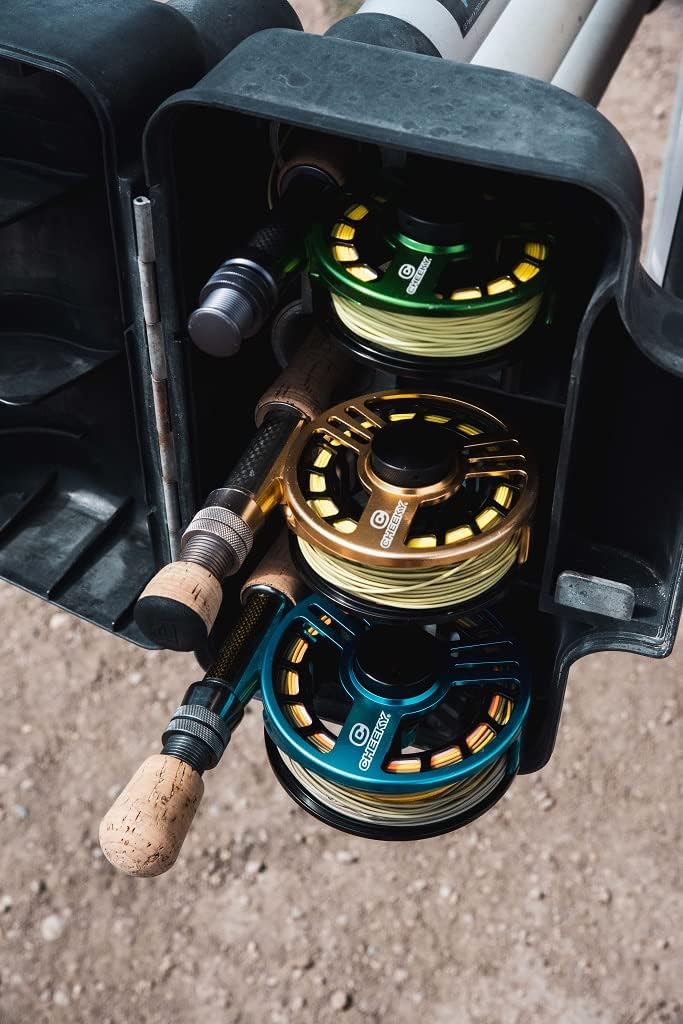 Cheeky Fishing Launch 350 Fly Reel, Gold/Black