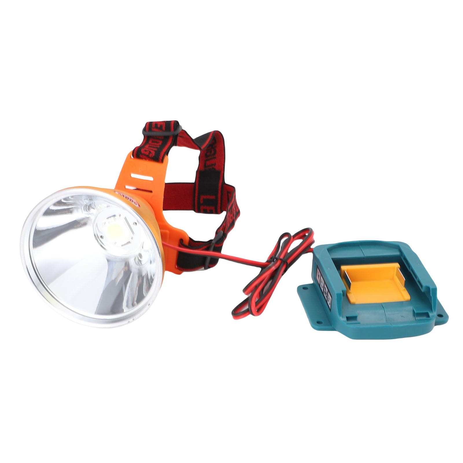 Jeffergarden Lampada Frontale a LED Super Luminosa 500 W con Fascio Regolabile per Lavori di Pesca in Campeggio All'aperto con Batteria BL1840