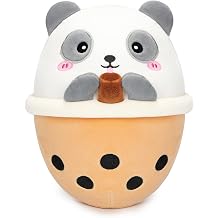 AIXINI Panda Boba Plush 10 inch Bubble Tea Stuffed Animal Soft Kawaii Plushie Toy