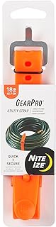Nite Ize, Inc. USS18-31-R3 Nite IZE GearPro Secure Tarps, Hoses, Skis, Lumber, 70 lb. Load Limit, 18 inch, Black Utility, 18" Strap, Bright Orange