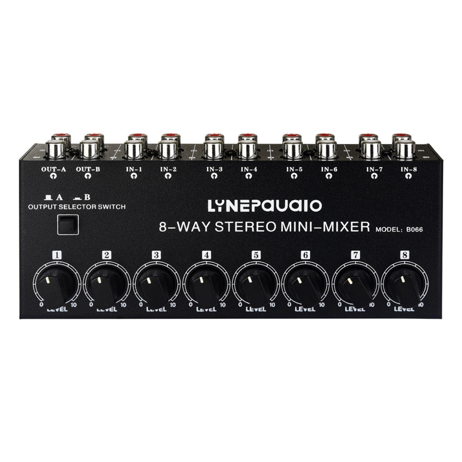 Conmutador AV de 8 Vías, Conmutador RCA, Conmutador de Impedancia de Altavoz, Selector de 8 Vías para Juegos