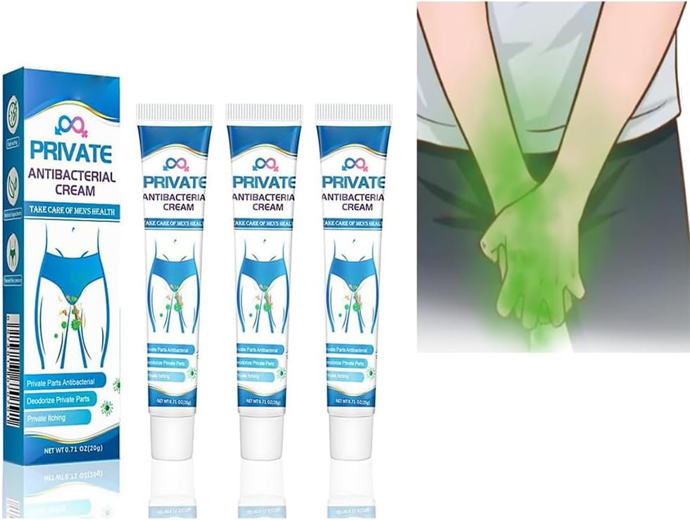 Antibacterial Cream for Private Parts, Private Soothing Cream Quickly Relieve Itching, Deodorant and Antifungal Cream for Men Women, Intimate Soothing Cream, External Cream (3pcs)
