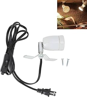 Reptile Heat Light Fixture Holder, E27 Base Bulb Socket Adjustable Reptile Lamp Holder Bracket Reptile Heat Light Stand for Lizard Turtle Tortoise Reptile Ceramic Lamp Holder(110-240V)