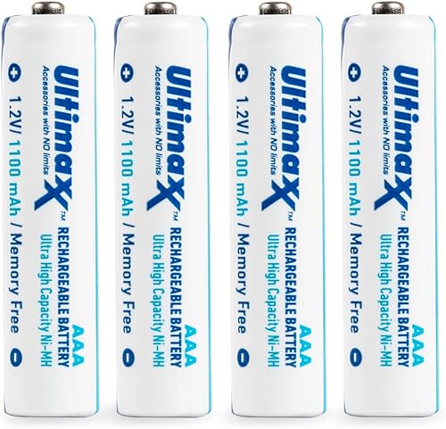 Miniatura 3 de Ultimaxx 4 baterías recargables del AAA NIMH 1100 MAh ultra alta capacidad Ni-MH