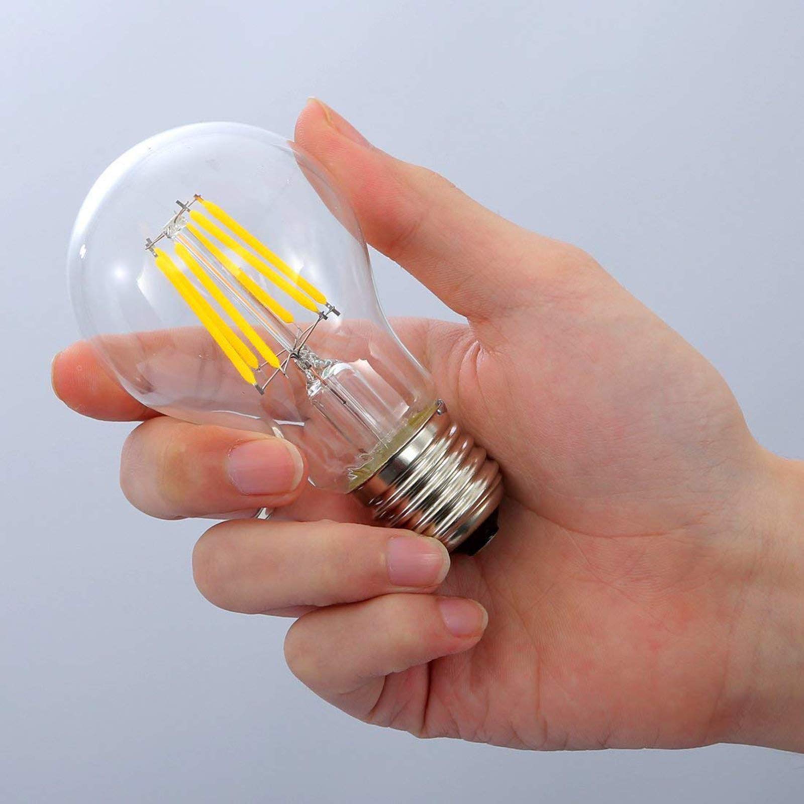 Żarówka LED A19 niskonapięciowa 12V/24V, 6W, Edison Globe, światło dzienne 4500K, ciepła biel 2700K, E26/E27 (kolor: 4500K, rozmiar: DC 12 V)
