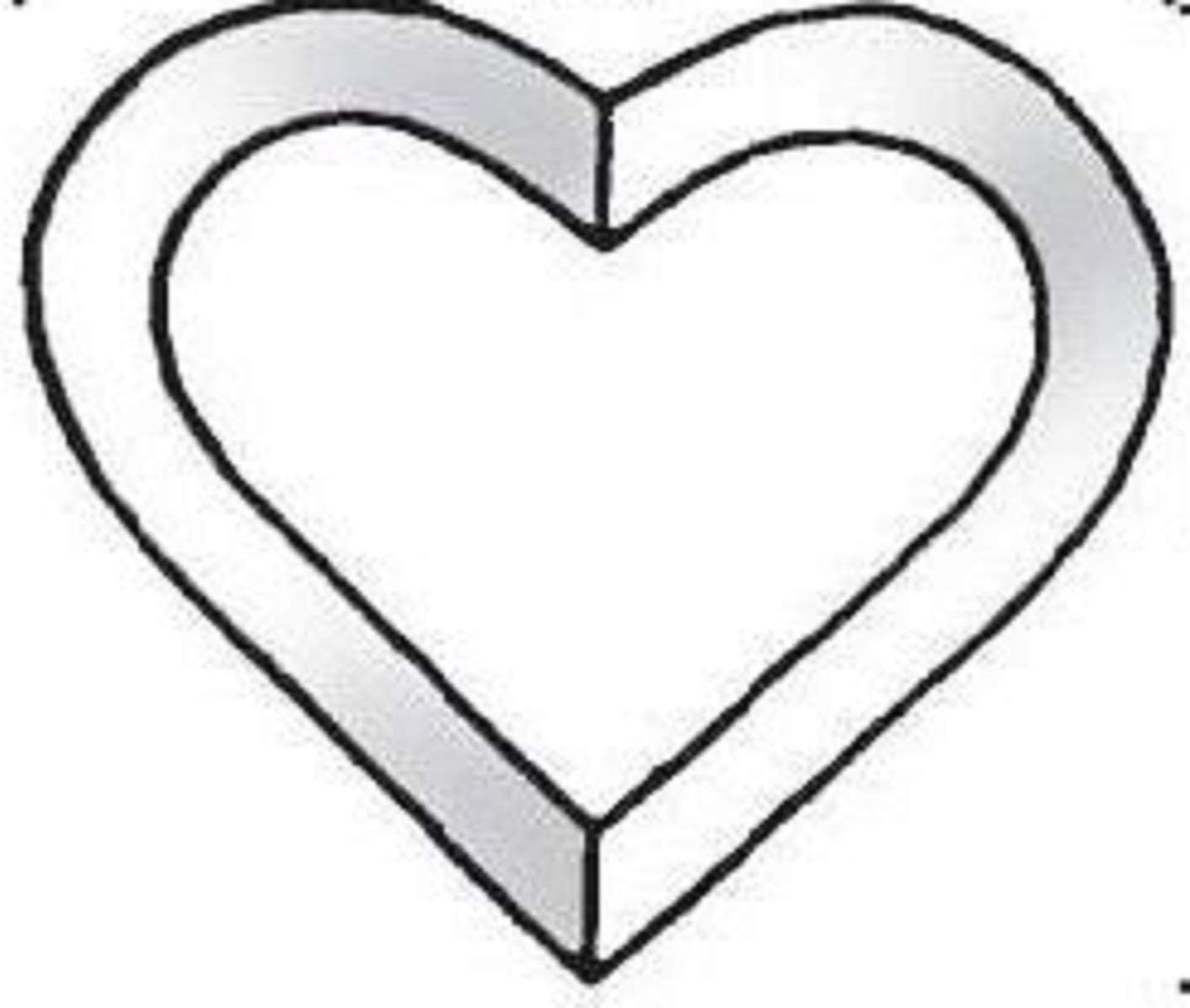 Stained Glass Supplies 24 inch Clear Heart Bevels Arts