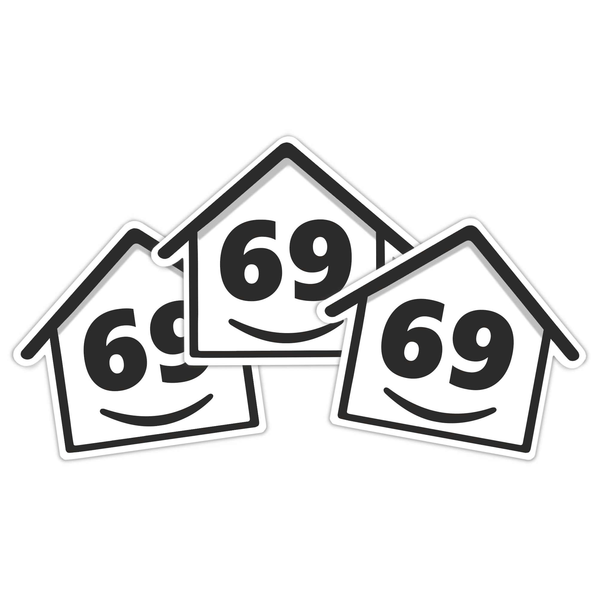 3 x Bin Numbers for Wheelie Bins, 1-99, 15cm ‘Happy House’ Design Dustbin Stickers, Easy Application Stick On Number Stickers - Weatherproof Self Adhesive Vinyl, Black (21) — view 87