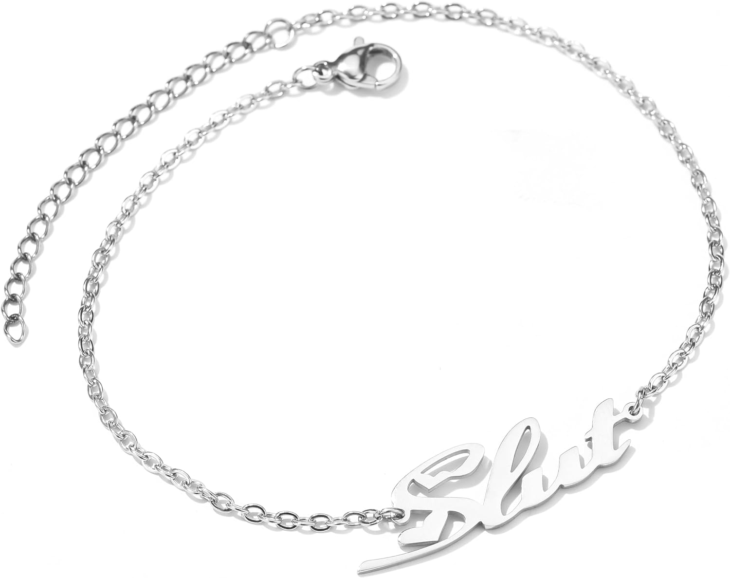 Slut Ankle Bracelet- Gold Plated or Silver Colored Stainless Steel Slut Anklet