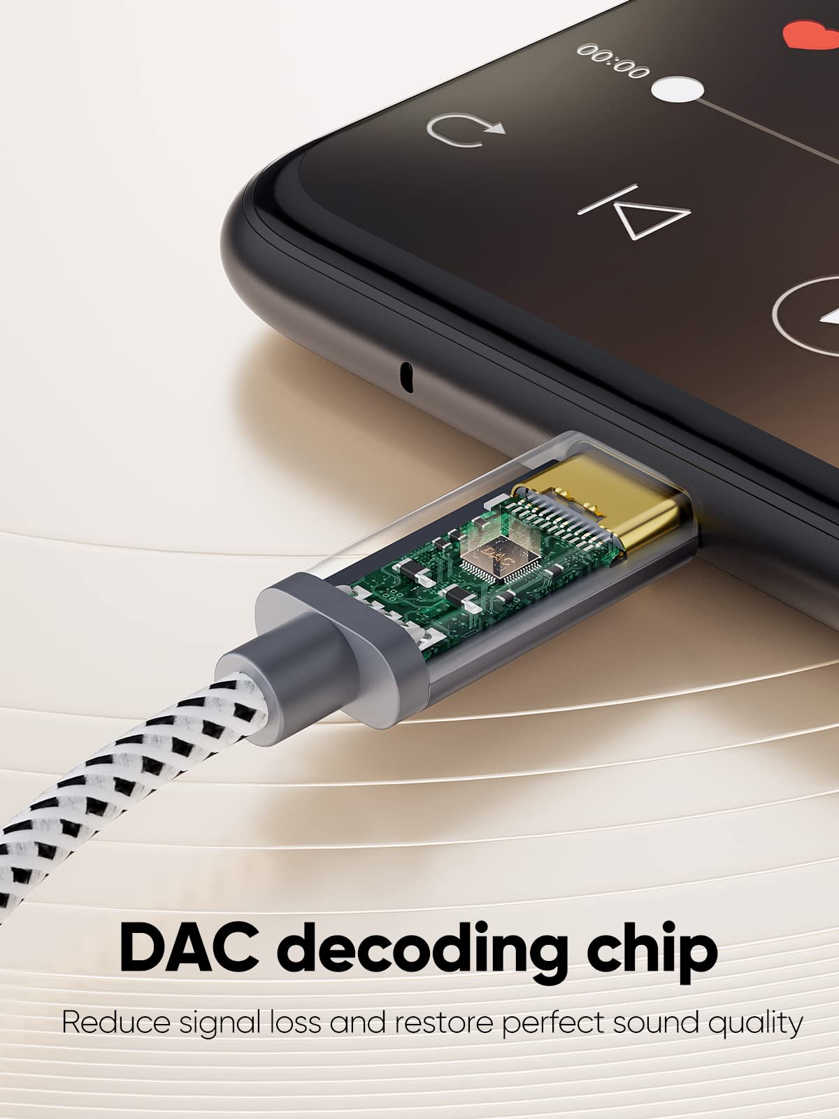 CableCreation USB C to 3.5mm Audio Aux Cable 6FT/1.8m, Type C to 3.5mm Headphone Car Stereo Cord Compatible with iPhone 16 Pro Max 15 Pro Max, Samsung Galaxy S24 S23 S22 S21 Note 20, iPad Pro, Gray