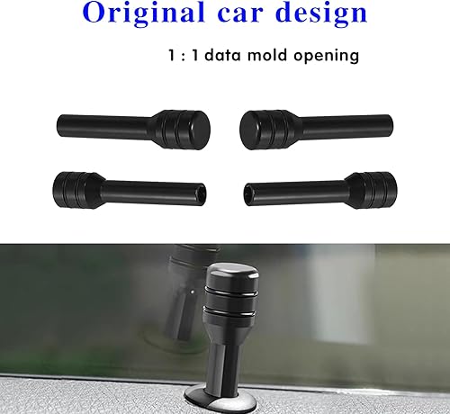 Miniatura 6 de UGSHY 4 pernos de elevación de modificación de puerta de automóvil, 0.4 pulgadas x 1.9 pulgadas, perilla de bloqueo de puerta de vehículo, cubierta