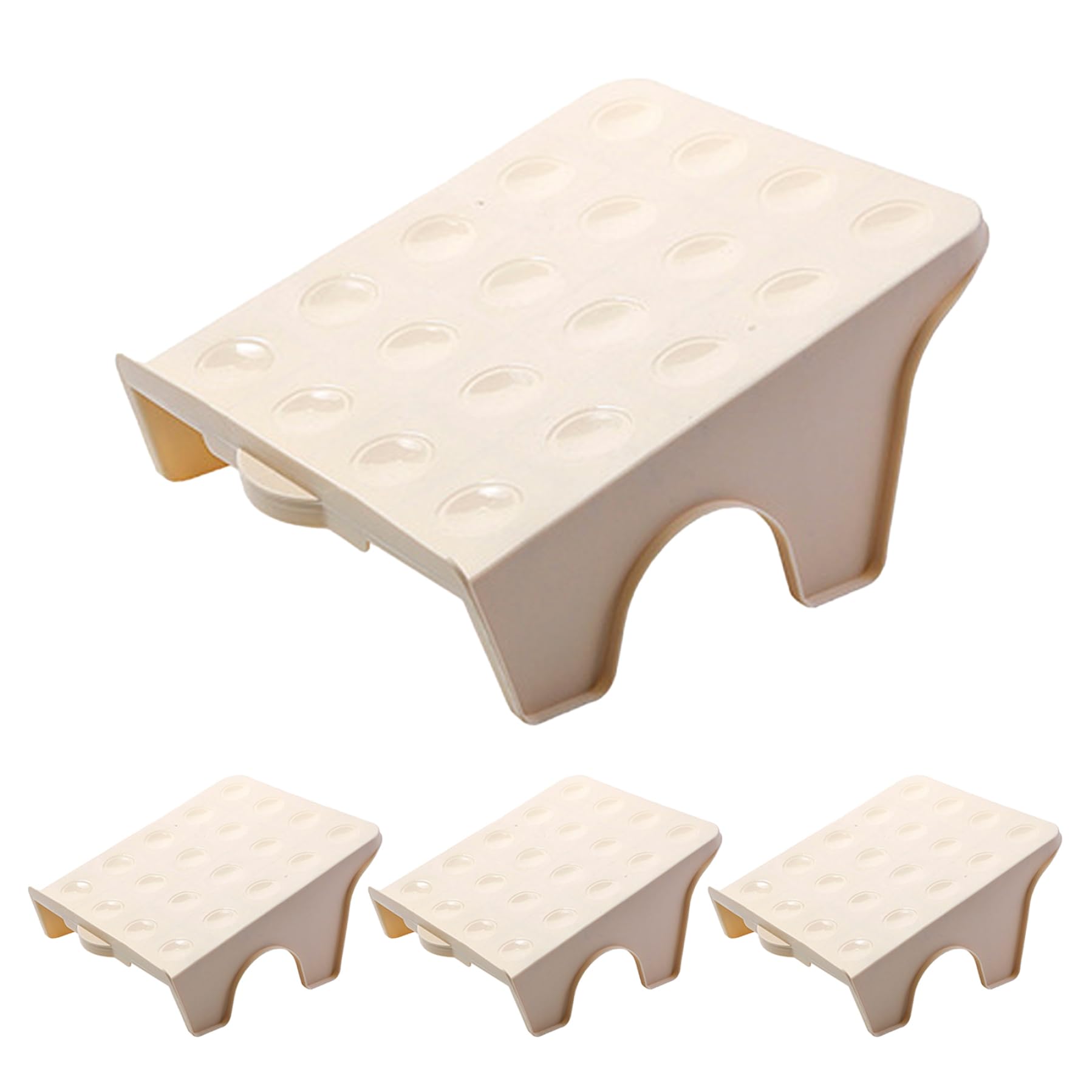 UISEBRT Dubbellaagse schoenenstapelaar, PP antislip schoenenorganizer, stapelbaar, ruimtebesparend voor entree, hal, slaapkamer, 10 stuks, zwart