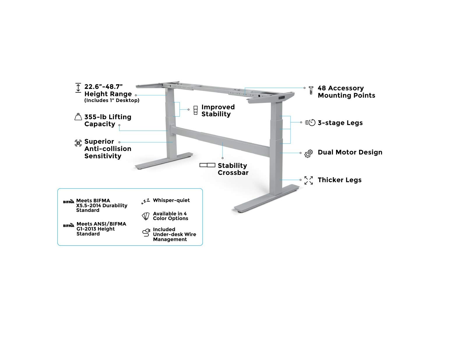 UPLIFT Desk V2 Walnut GREENGUARD Laminate Desktop Standing Desk