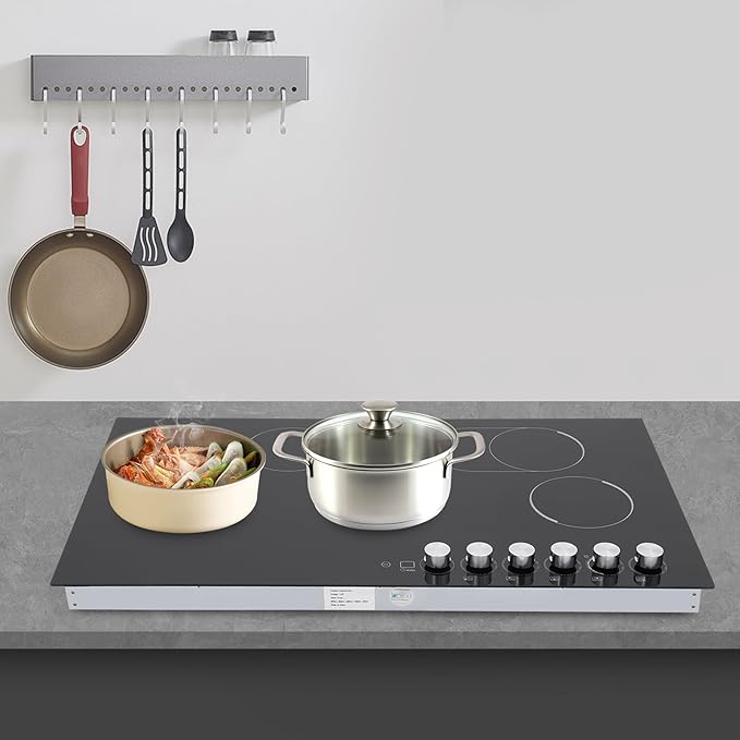 Estufa Vitrocerámica 5 Puestos 35 Pulgadas Empotrable 110V miniatura 4