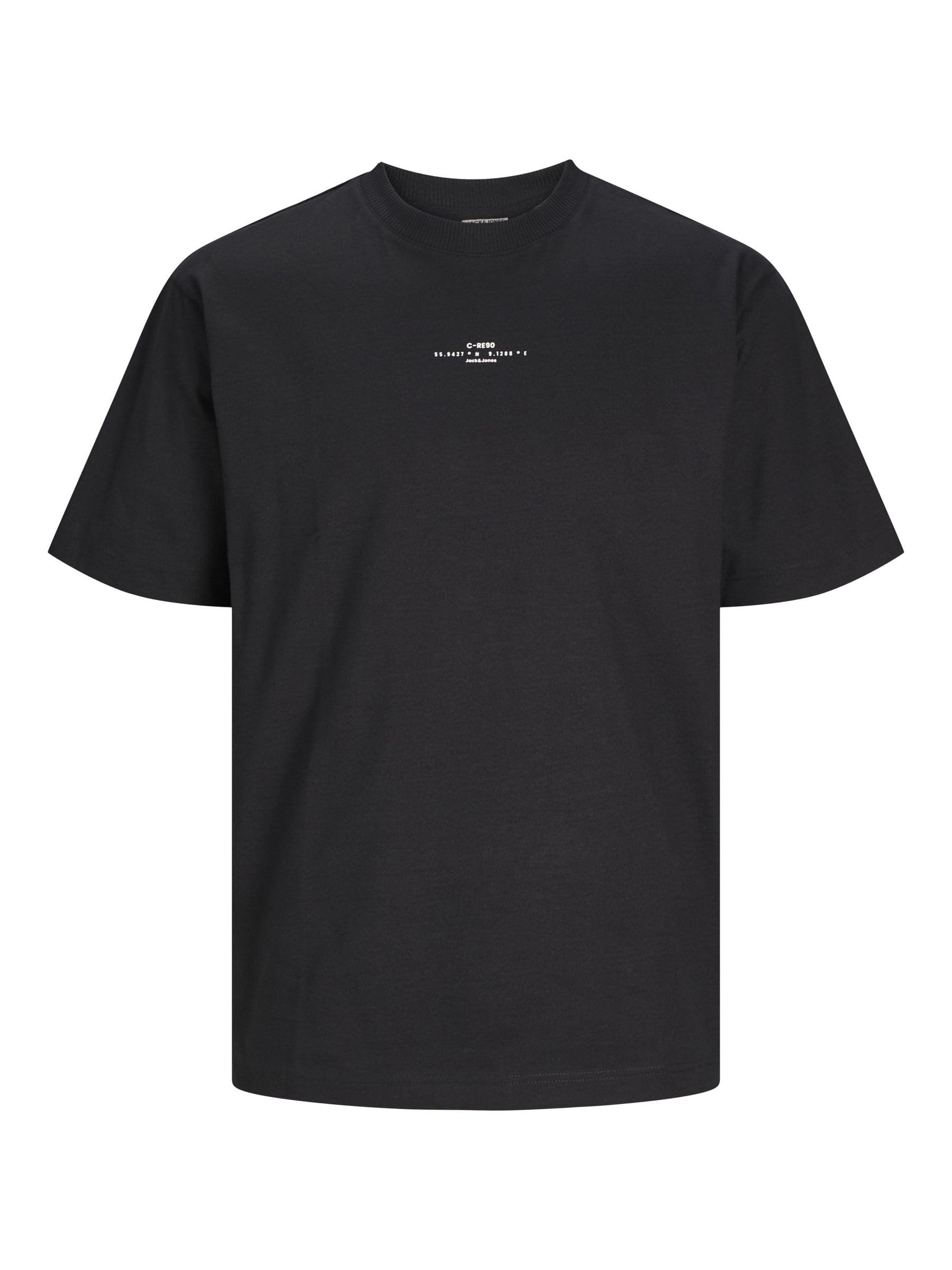 JACK&JONES JCOSOLARRIZE Tee SS Crew Neck LN, Black, S