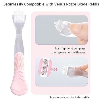 Replacement Razor Handle Compatible with Venus only, Pink