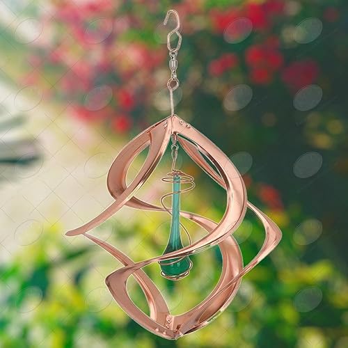 Miniatura 3 de Red Carpet Studios 31059 - Spinner pequeño Cosmix para decoración de jardín para interiores y exteriores 31 pulgadas cobre lágrima