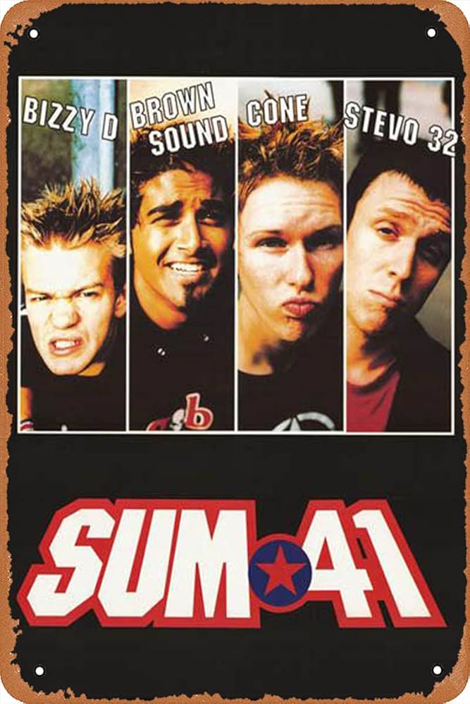 Amazon.co.jp: shvieiart 音楽メタルポスター Sum 41 バンド