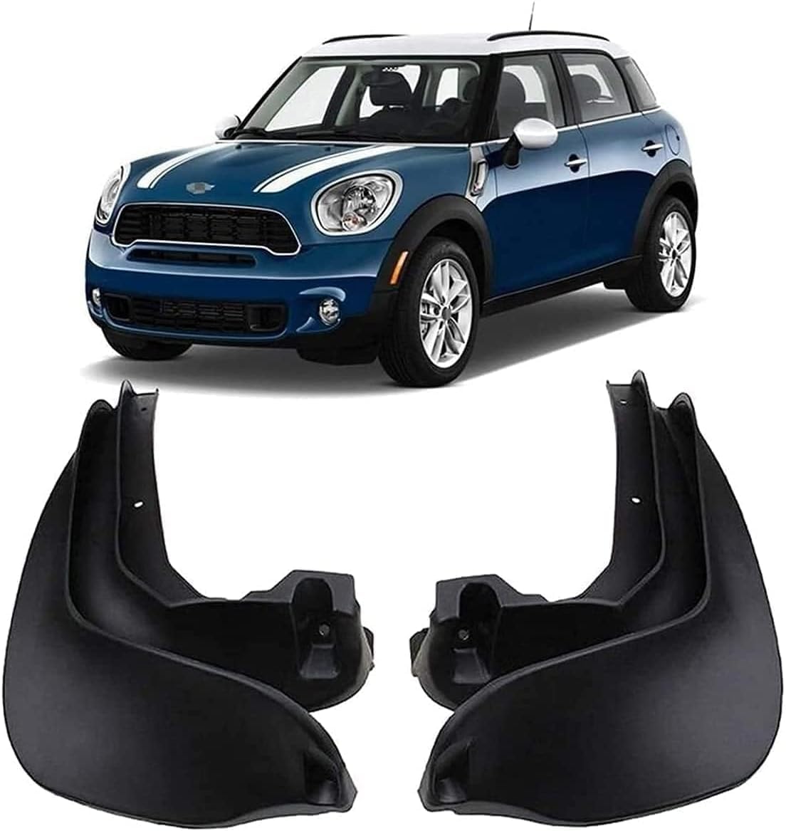 HGYNBCP Car Mud Flaps Splash Guards for Mini Cooper Countryman R60 2008-2017, Splash Guard Front Rear Mudguard with Fixing Screws.