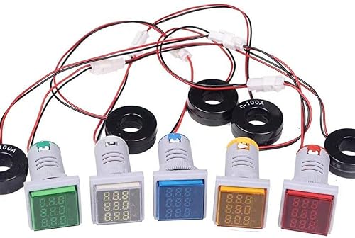 Miniatura 4 de con pantalla de tres dígitos Corriente CA, voltaje, indicador de frecuencia, 0.866 in cabeza cuadrada LED multifunción Instrumento de medición