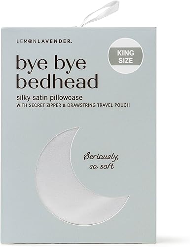 Miniatura 2 de Lemon Lavender Funda de almohada de satén sedoso de lujo para piel y cabello de 22 x 40 pulgadas eleva tu rutina de sueño y cuidado del cabello -