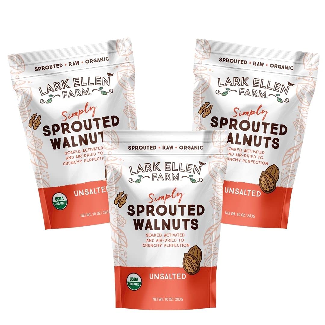 Buy Lark Ellen Farm Sprouted Organic Certifed Walnuts Unsalted Non