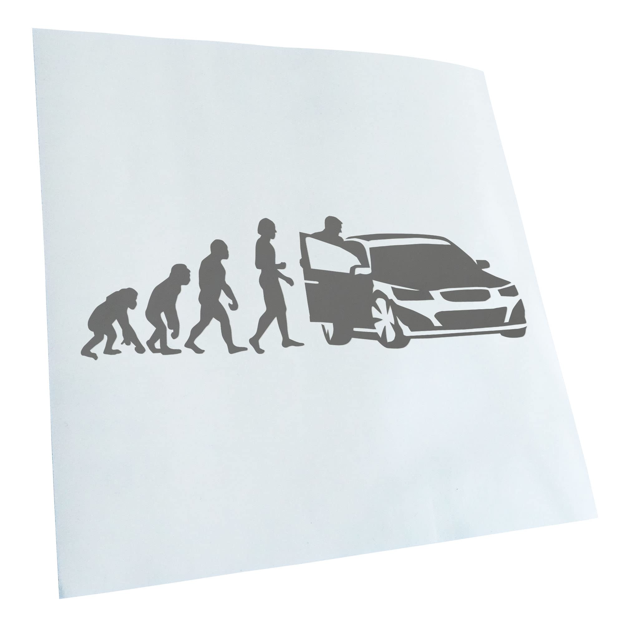 Kiwistar - Car Sticker - Grey - 50 x 15 cm Evolution Motorist - Rear Window Car Sticker Weatherproof for Car Truck Moped Truck - Sticker Exterior Self-Adhesive Tuning Accessories for Window Vehicle