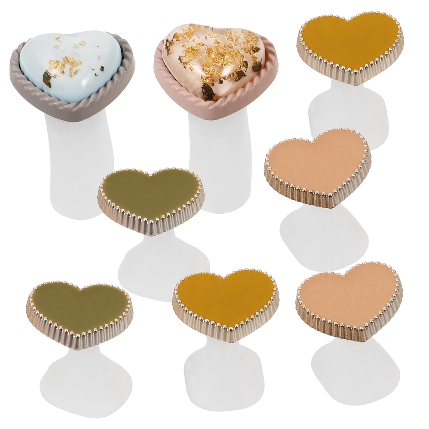 Ipetboom 8Pcs Heart Shape Toe Separators for Nail Polish Soft Pedicure Toe Dividers for Women Candy Color Toe Spacers for Nail Art and Relaxation