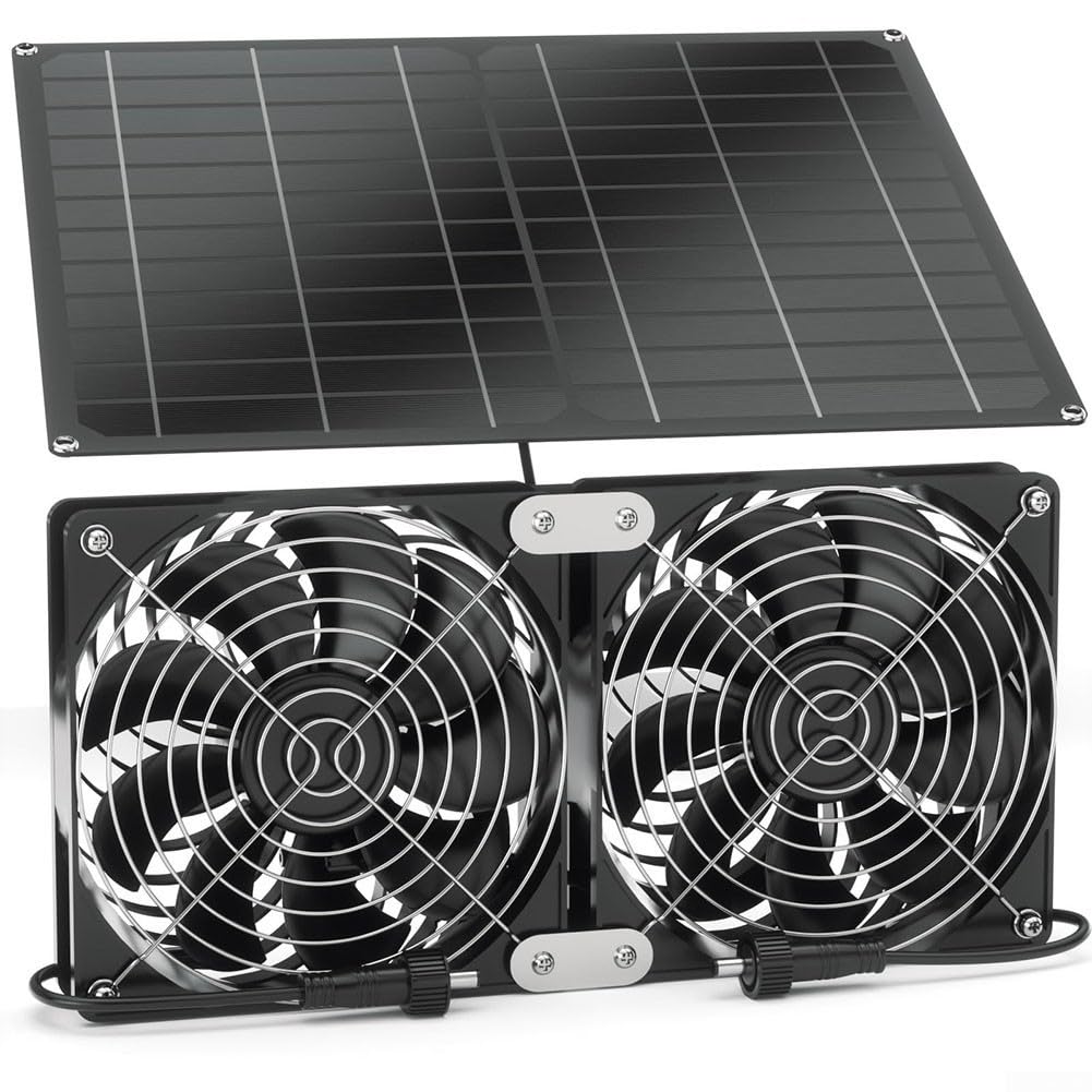 Kit Ventilazione Pollaio 15W Due Ventole Silicio